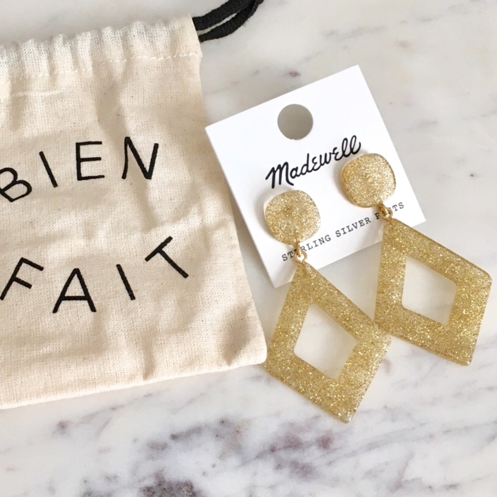 Madewell Diamond-Shaped Statement Earrings - Picture 1 of 8